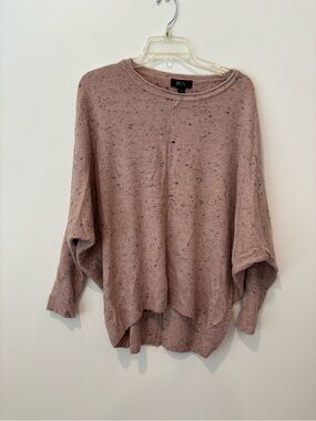 BCX Dusky Pink Speckled Knit Pullover